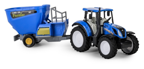 Traktor New Holland T5 z prasą do słomy Traktor New Holland T5 z prasą do słomy