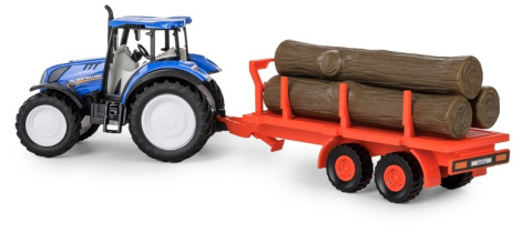 Traktor New Holland T5 z przyczepą do przewozu drewna Traktor New Holland T5 z przyczepą do przewozu drewna