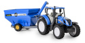 Traktor New Holland T5 z przyczepą przeładowczą