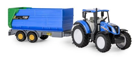 Traktor New Holland T5 z przyczepą wywrotką Traktor New Holland T5 z przyczepą wywrotką