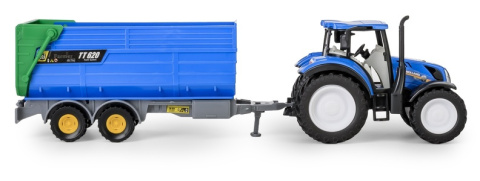 Traktor New Holland T5 z przyczepą wywrotką Traktor New Holland T5 z przyczepą wywrotką