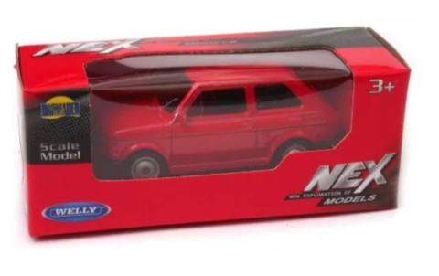 WELLY SAMOCHÓD 1:60 METALOWY FIAT 126P CZERWONY