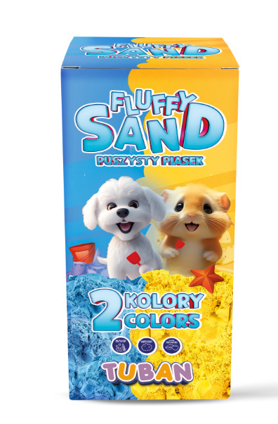 ZESTAWFLUFFY SAND - PUSZYSTY PIASEK NIEBIESKI & ŻÓŁTY 2 X 70 g