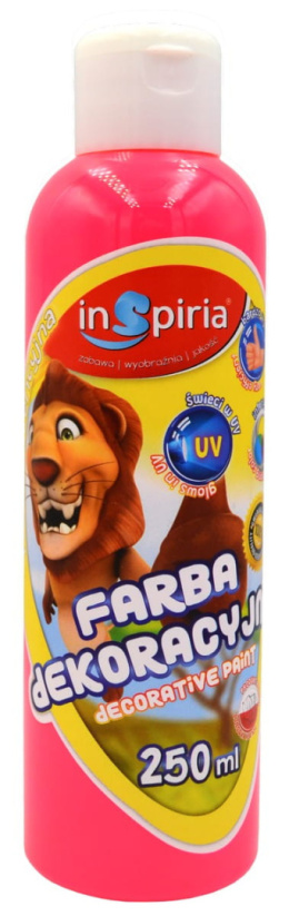 INSPIRIA FARBA DEKORACYJNA 250ML 8540 FLUO RÓŻOWA