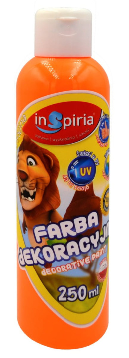 INSPIRIA FARBA DEKORACYJNA 250ML 8557 FLUO POMARAŃCZOWA