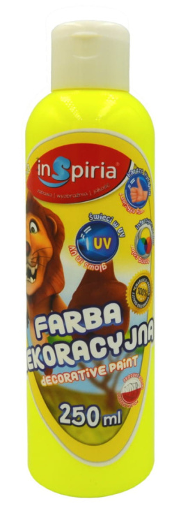 INSPIRIA FARBA DEKORACYJNA 250ML 8564 FLUO ŻÓŁTA