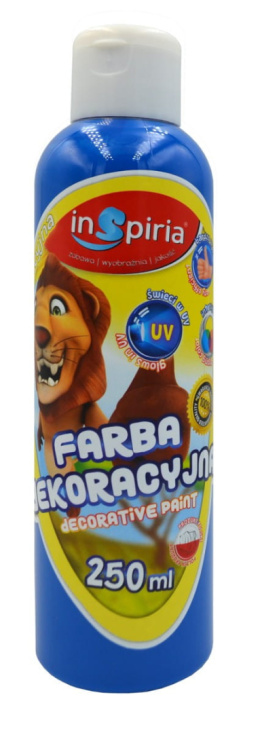 INSPIRIA FARBA DEKORACYJNA 250ML 8588 FLUO NIEBIESKA