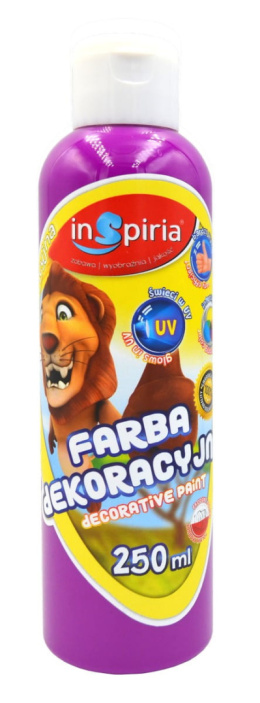 INSPIRIA FARBA DEKORACYJNA 250ML 8595 FLUO FIOLETOWA