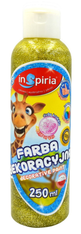 INSPIRIA FARBA DEKORACYJNA 250ML 8632 BROKAT ŻÓŁTA