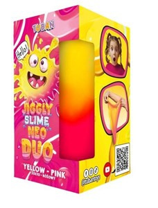 Jiggly Slime. Neo Duo, żółto-różowy, 430 g