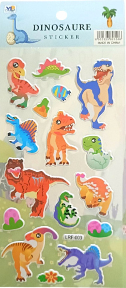 Naklejki dla dzieci wypukłe dinozaury