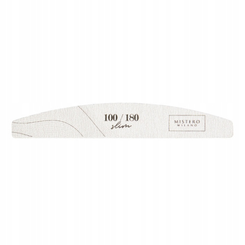 PILNIK DO PAZNOKCI ŻELU Basic Slim 100/180 półksiężyc PILNIK DO PAZNOKCI ŻELU Basic Slim 100/180 półksiężyc