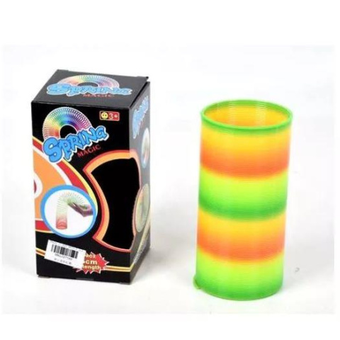 Sprężyna tęczowa długa 16 cm pudełko Sprężyna tęczowa długa 16 cm pudełko