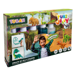 TUBI JELLY DINOZAURY 6 KOLORÓW