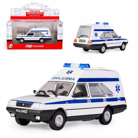 FSO Polonez Cargo Caro Ambulans Karetka PRL model 1:43 samochód pogotowie