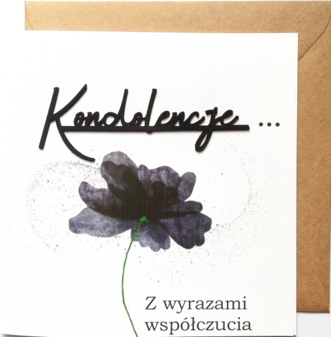 Kartka okolicznościowa "kondolencje"