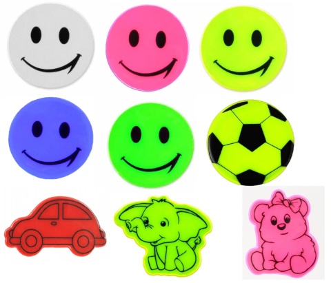 NAKLEJKA ODBLASKOWA mix wzorów