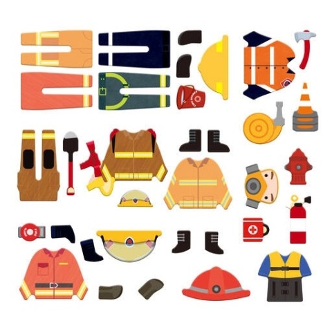 Podróżne puzzle magnetyczne - Strażak