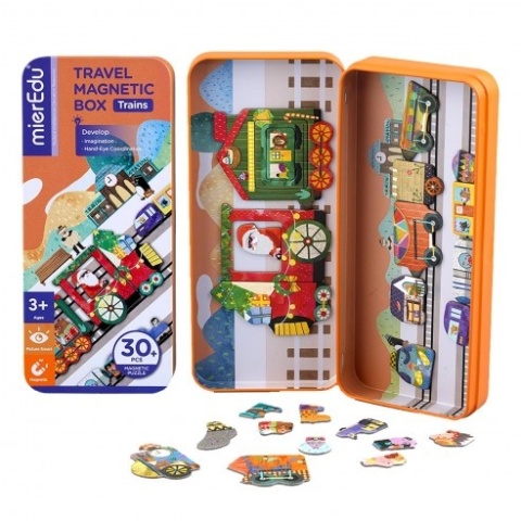 Podróżne puzzle magnetyczne - Pociągi