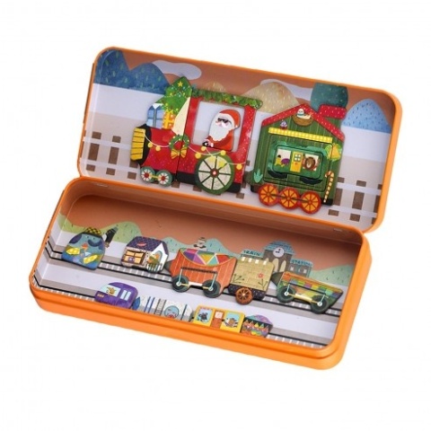 Podróżne puzzle magnetyczne - Pociągi