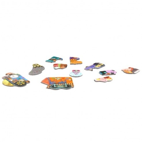 Podróżne puzzle magnetyczne - Pociągi