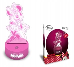 LAMPKA NOCNA MYSZKA MINNIE 3D EFEKT LED