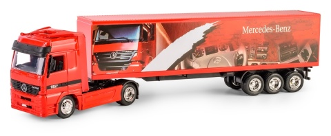 TRUCK 1:43 MAN - NACZEPA SS-15013G czerwony