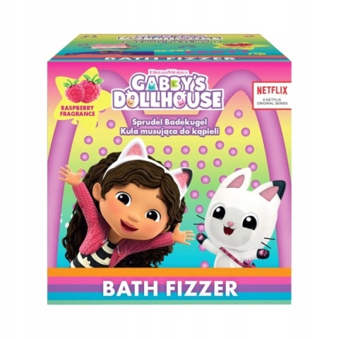 Koci domek Gabi musująca kula do kąpieli 165g malina