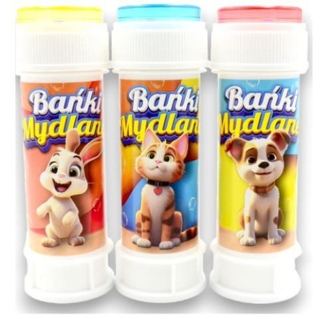Bańki mydlane Ulubieńcy zwierzęta 60 ml 36 szt display