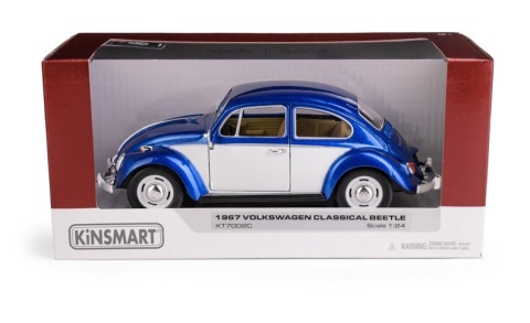 KT 7 VW CLASSICAL BEETLE 1:24 NIEBIESKO BIAŁY /KT7002WC