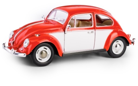KT 7 VW CLASSICAL BEETLE 1:24 CZERWONO BIAŁY /KT7002WC