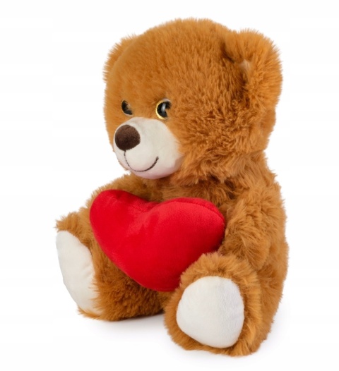 MIŚ Z SERCEM BRĄZOWY 27 CM