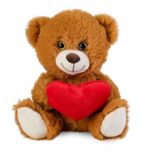 MIŚ Z SERCEM BRĄZOWY 27 CM