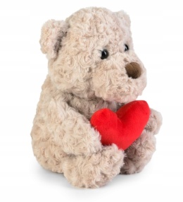 MIŚ Z SERCEM BEŻOWY 25 CM