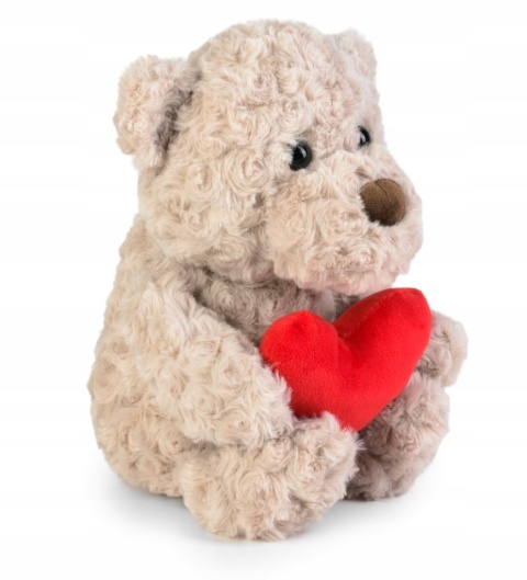 MIŚ Z SERCEM BEŻOWY 25 CM