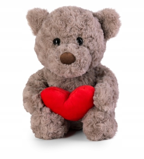 MIŚ Z SERCEM SZARY 25 CM