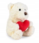 MIŚ Z SERCEM KREMOWY 25 CM