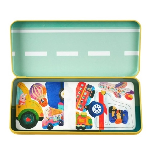 Podróżne puzzle magnetyczne - Pojazdy