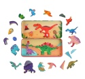 Podróżne puzzle magnetyczne - Kraina dinozaurów
