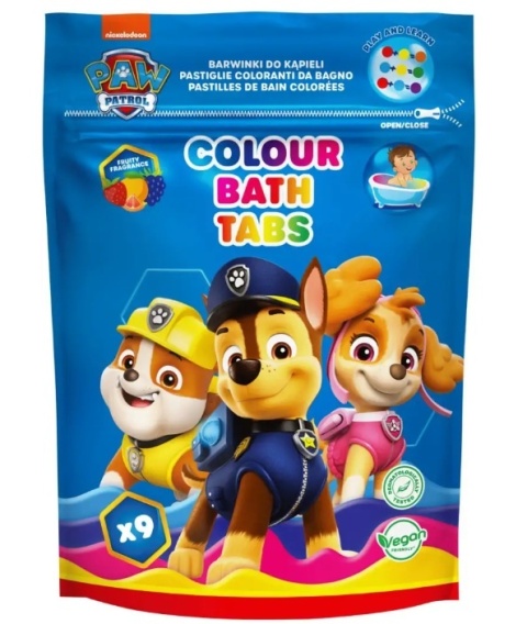 Psi Patrol Barwniki koloryzujące do kąpieli dla dzieci 9x16g