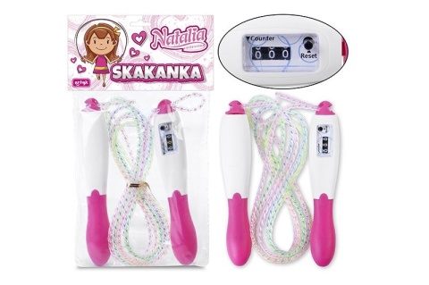 Skakanka z licznikiem Natalia różowa