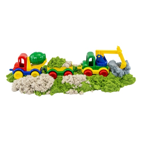 ZESTAW PIASEK DYNAMICZNY I FLUFFY – PLAC BUDOWY