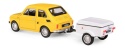 Zestaw Fiat 126p + przyczepa Niewiadów Krótka / ŻÓŁTY