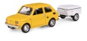 Zestaw Fiat 126p + przyczepa Niewiadów Krótka / ŻÓŁTY