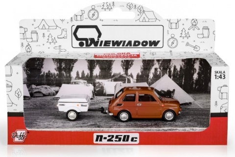 Zestaw Fiat 126p + przyczepa Niewiadów Krótka / BRĄZOWY