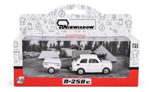 Zestaw Fiat 126p + przyczepa Niewiadów Krótka / BIAŁY
