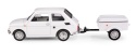 Zestaw Fiat 126p + przyczepa Niewiadów Krótka / BIAŁY