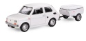 Zestaw Fiat 126p + przyczepa Niewiadów Krótka / BIAŁY