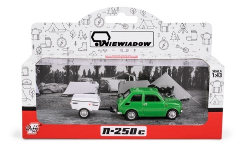 Zestaw Fiat 126p + przyczepa Niewiadów Krótka / ZIELONY