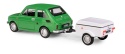 Zestaw Fiat 126p + przyczepa Niewiadów Krótka / ZIELONY